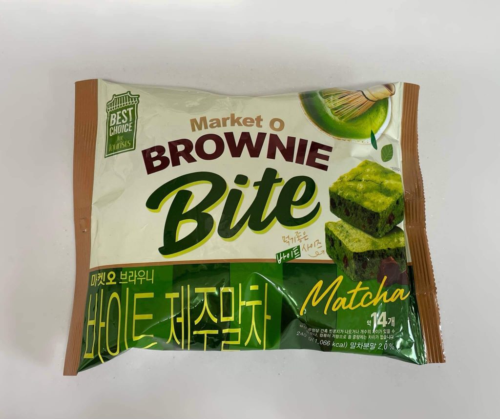 MarketOブラウニー 済州抹茶味のパッケージ